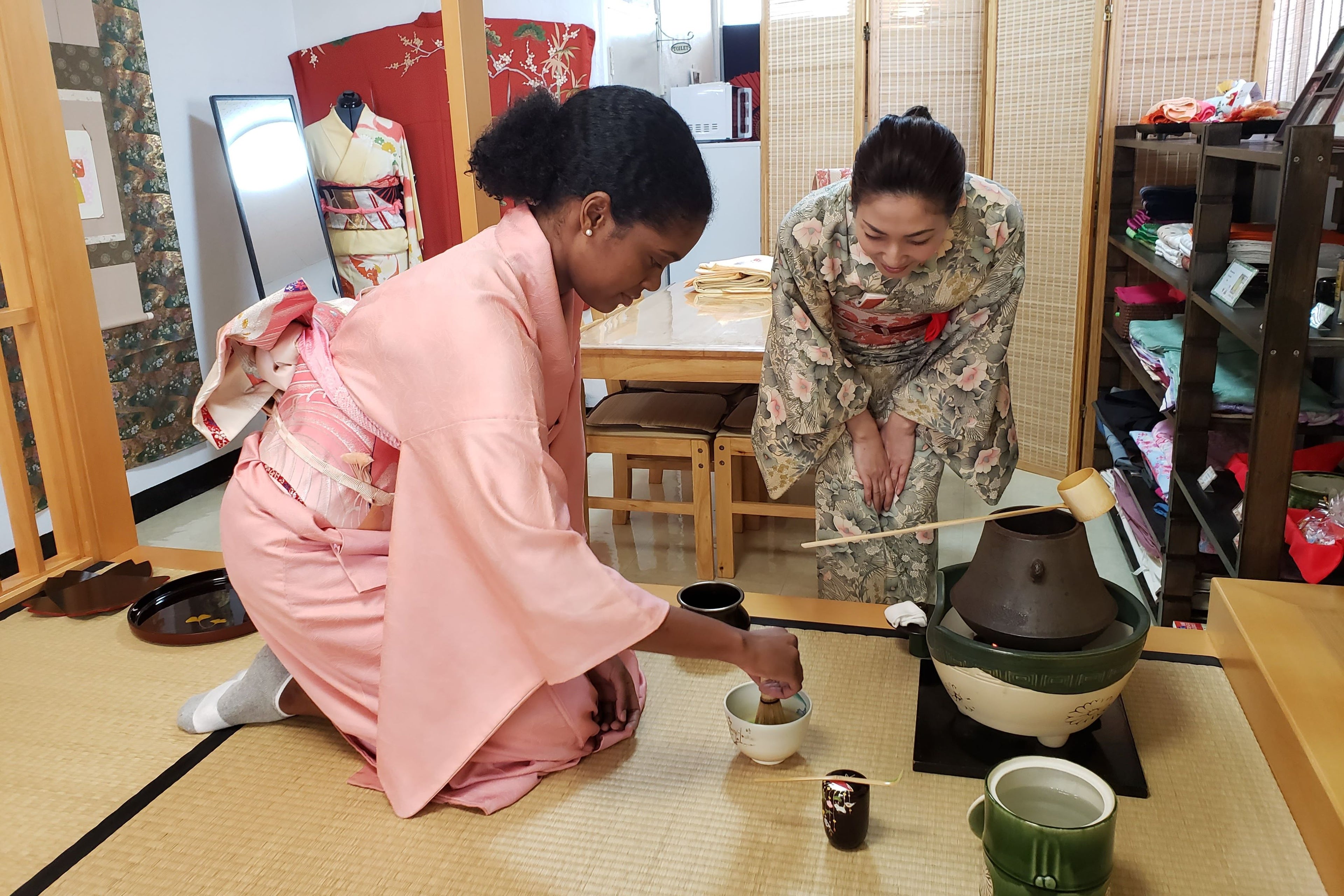 Monique in tea class