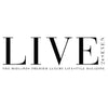 Black serif typography logo for ’live 24/7’’ magazine, featuring the tagline ’the midlands premier luxury lifestyle magazine.’